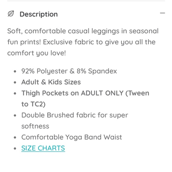 Christmas Candy Leggings - Charlie’s Project size 22-26 - Picture 5 of 5